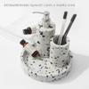 Soap Dispenser Unique Terrazzo Lotion Bottle Refillable Use Lotion Dispensers Durable Soap Pump Dispenser 8.4 Oz Soap (A) view 3