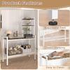 Ansionsol 4 Tier Corner Shelf Stand, 56" Corner Storage Organize Rack with Metal Frame, Freestanding Book Shelves Plant Stand, Narrow Tall Bookshelf for Bedroom, Living Room, Office, White view 2