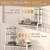 Ansionsol 4 Tier Corner Shelf Stand, 56" Corner Storage Organize Rack with Metal Frame, Freestanding Book Shelves Plant Stand, Narrow Tall Bookshelf for Bedroom, Living Room, Office, White view 3