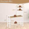 Ansionsol 4 Tier Corner Shelf Stand, 56" Corner Storage Organize Rack with Metal Frame, Freestanding Book Shelves Plant Stand, Narrow Tall Bookshelf for Bedroom, Living Room, Office, White view 4
