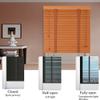 Cordless Wood Windows Blinds, Light Filtering Thermal Insulation Faux Wood Blinds for Indoor Windows Woodtone, Room Darkening Shades for Windows and Doors(Dark red-Brown) view 2
