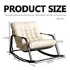 Double Comfortable Soft Cushion for Bedroom Rocking Chair, Modern Breathable Garden Lounger, Armrests Rocking Chair for Living Room, with Side Pockets Zero Gravity Chairs, Ergonomic Chairs view 2