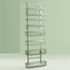 Moforoco Sage Green Over The Door Pantry Organizer, Pantry Door Organizer Shelves, Kitchen Organizers and Storage, Hanging Basket Wall Spice Rack Seasoning Shelves view 2