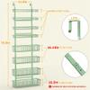 Moforoco Sage Green Over The Door Pantry Organizer, Pantry Door Organizer Shelves, Kitchen Organizers and Storage, Hanging Basket Wall Spice Rack Seasoning Shelves view 3