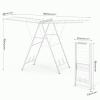 APEXCHASER Drying Rack for Clothing Foldable, Metal Laundry Rack Collapsible, Ultra Thin Gullwing Clothes Airer with Adjustable Height for Towel Baby Clothes Indoor Outdoor Laundry Room, White view 2