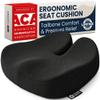 5 STARS UNITED Seat Cushion - Memory Foam Chair Cushion for Tailbone Pain Relief - Ergonomic Support for Coccyx, Sciatica & Butt - Office, Desk & Gaming Chair, Car Seat, Wheelchair, Black Mesh view 1