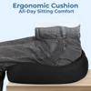 5 STARS UNITED Seat Cushion - Memory Foam Chair Cushion for Tailbone Pain Relief - Ergonomic Support for Coccyx, Sciatica & Butt - Office, Desk & Gaming Chair, Car Seat, Wheelchair, Black Mesh view 4