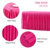 1 Pack Hot Pink Rectangle Table Clothes for 6 Foot Tables, Polyester Wrinkle Free Fitted Tablecloths 6ft Stretch Table Cover with Skirt for Wedding, Birthday, Parties, Trade Show, Craft Show view 2