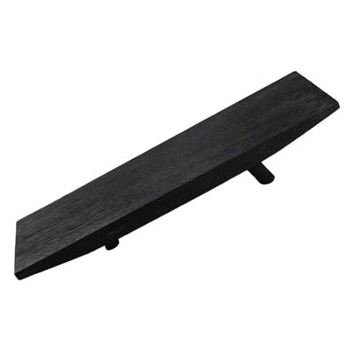Black Wooden Decorative Tray with Three-Leg Design for Home Decor