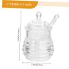 Alipis 1set Plastic Honey Storage Jar Stirring Rod Honey Dispenser for Drip Storage and Easy Serving of and Beverages view 2