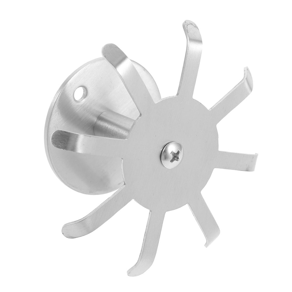 Rotating Utensil Holder with 8 Claw Hooks, Stainless Steel Wall Mounted