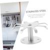 Rotating Utensil Holder with 8 Claw Hooks, Stainless Steel Wall Mounted view 3