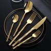 90 Piece Silverware Set Service for 18,bamboo joint Stainless Steel Flatware Set Home,18/8 stainless steel set Include Fork Knife Spoon Set Gifts from family and friendsGoldenNordic style view 3
