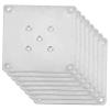 8Pcs Furniture Leg Mounting Plates, 5-Hole Zinc Alloy Flat Brackets view 1