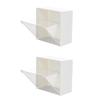 Angoily 2Pcs Plastic Storage Box Set Hanging Sundries Organizer Hinged Lid for Office and Craft Supplies Storage Container for Home and Desk Organization view 1