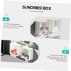 Angoily 2Pcs Plastic Storage Box Set Hanging Sundries Organizer Hinged Lid for Office and Craft Supplies Storage Container for Home and Desk Organization view 2