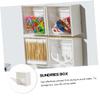 Angoily 2Pcs Plastic Storage Box Set Hanging Sundries Organizer Hinged Lid for Office and Craft Supplies Storage Container for Home and Desk Organization view 4