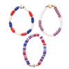 Fun Express 2 1/4" Patriotic Disc Bead Friendship Bracelets - 12 Pieces view 1