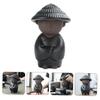 PRETYZOOM Ceramic Tea PET Adornment Mini Monk Ornament for Loose Leaf Tea view 2