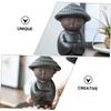 PRETYZOOM Ceramic Tea PET Adornment Mini Monk Ornament for Loose Leaf Tea view 3