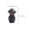 PRETYZOOM Ceramic Tea PET Adornment Mini Monk Ornament for Loose Leaf Tea view 4