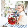 Unomor Wedding Flower Girl Elegant Style Flower Basket for Flower Girl Wedding Party Decorati view 2
