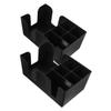 Healifty Elegant Countertop Bar Organizer 2 Pack Tea Bag Storage Boxes Pp Material Napkin Stirrer Holder view 1