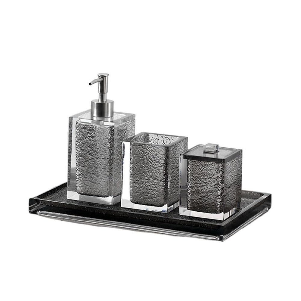 ONMYJFD Wash Cup Set Mouthwash Cup Bathroom Hotel Bathroom Five-Piece Set Bathroom Decoration Tray