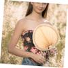 BIUDECO Handmade Knitted Fan Handheld Cooling Fan Portable Palm Leaf Decorative Wall Hanging for Wedding Gifts and Home Decor view 2