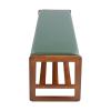 BAITGMYING Entryway Shoe Rack, Solid Wood Shoe Bench, Household Multi-Layer Shoe Storage Bench, Indoor Seating Bench with Padded Seat, for Living Room Bedroom Entryway (Nut-Brown + Green) view 4