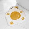 Ablecozy Adorable Cute Cat Bath Mat, Non Slip Egg-CAT Bathroom Rug, Absorbent Cute Palm Shaped Bathtub Rug Bathroom Plush Shower Rugs (21''*25'') view 2
