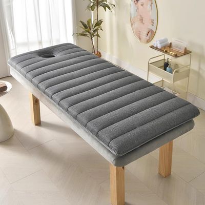 Memory Foam Mattress Topper for Massage Bed Lash Bed Topper High Density with Face Hole and Elastic Straps Comfort & Support Lash Bed Cushion for Beauty Salon,Grey 4cm,S 70190cm