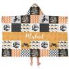 Personalized Kids Hooded Bath Towel with Name, Custom Kid Beach Towel with Hood for Boys Toddler, Soft Hooded Towels Wrap for Pool, Swim & Cover Up, Motocross view 1