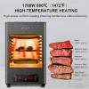 8-Layer Electric Steak Broiler, Commercial/Home Countertop Oven, 0-30mins Timer, 800 Heating Temp, Automatic Steak Grill Machine, LCD Touch Panel, Air Fryer Oven,Grey-110V view 3