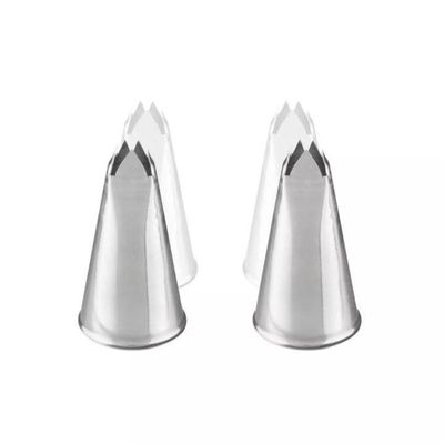 For 74 Oval Piping Cake Deco Tubes, Plain Tips for Bakeware (2 PC)