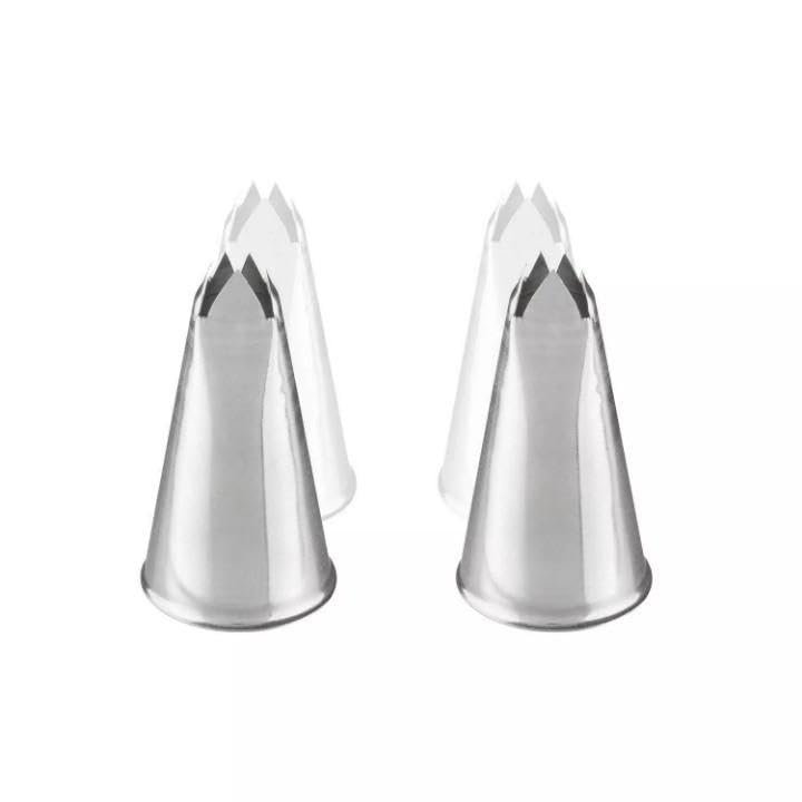 For 74 Oval Piping Cake Deco Tubes, Plain Tips for Bakeware (2 PC)