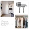 Closet Rod Brackets 100Pcs Oval Closet Rod End Supports Furniture Accessories Wardrobe Tube Support Bracket Clothes Hanging Rod Holder for Closet Bathroom view 4