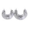 Closet Rod Brackets 20Pcs Stainless Steel Flange Seat Wardrobe Hanger Rod Fixing Hardware Accessories Curtain Rod Tube Hook for Closet Bathroom(25mm 2pc) view 1