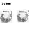 Closet Rod Brackets 20Pcs Stainless Steel Flange Seat Wardrobe Hanger Rod Fixing Hardware Accessories Curtain Rod Tube Hook for Closet Bathroom(25mm 2pc) view 2