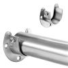 Closet Rod Brackets 20Pcs Stainless Steel Flange Seat Wardrobe Hanger Rod Fixing Hardware Accessories Curtain Rod Tube Hook for Closet Bathroom(25mm 2pc) view 3