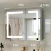 30x24 Lighted Medicine Cabinet with Mirror Defogger - Dimmable Touch Sensor, Adjustable Color Temperature, Shatterproof Tempered Glass, Quick-Release Hinges, Adjustable Shelves,UL Certified view 2