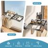 Aluminum Foldable Hanging Coat Rack, Expandable Laundry Drying Rack For Indoor And Outdoor, Stable And Firm, Large Capacity, For Laundry Room Organization And Storage, Suction Cup Drying Rack(41-74cm) view 2
