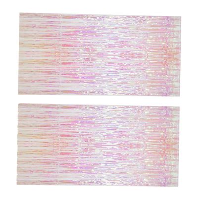 ULDIGI 2sets Rain Tinsel Curtains Party Backdrop for Birthday Celebrations Lightweight and Easy to Photo Prop for Festivals and Special Events