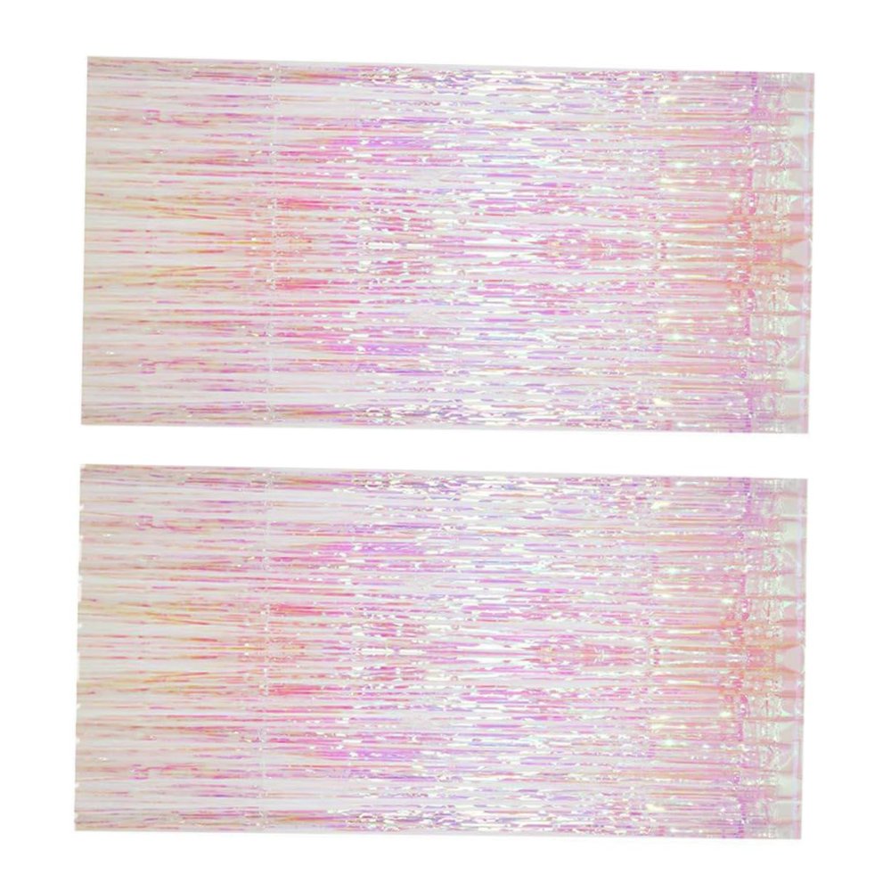 ULDIGI 2sets Rain Tinsel Curtains Party Backdrop for Birthday Celebrations Lightweight and Easy to Photo Prop for Festivals and Special Events