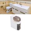 Narrow Storage Cabinet, PP PC Slim Storage Cart with 4 Wheels for Toilet Paper Kitchen Laundry Bathroom, Tall Narrow Container Transparent Drawer, Space Saving (Short 3 Layer) view 2