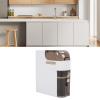Narrow Storage Cabinet, PP PC Slim Storage Cart with 4 Wheels for Toilet Paper Kitchen Laundry Bathroom, Tall Narrow Container Transparent Drawer, Space Saving (Short 3 Layer) view 3