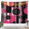 jejeloiu XLarge 70"x92" Wall Hanging Blanket Boys Girls Modern Geometric Tapestry For Kids Women Men Hot Pink Abstract Art Wall Art Ombre Effects Room Decor Lightweight view 1