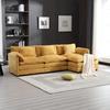 112" Modular Sectional Sofa, Convertible L Shaped 3-Seat Sofa Couch with Chaise Sectional Couches,Comfy Polyester Upholstered Sofa Sleeper for Living Room,Apartment, Studio, Office (Yellow Cloud Sofa) view 4