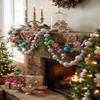 Regency International Glitter Ball Garland, 60-Inch, White Silver view 3