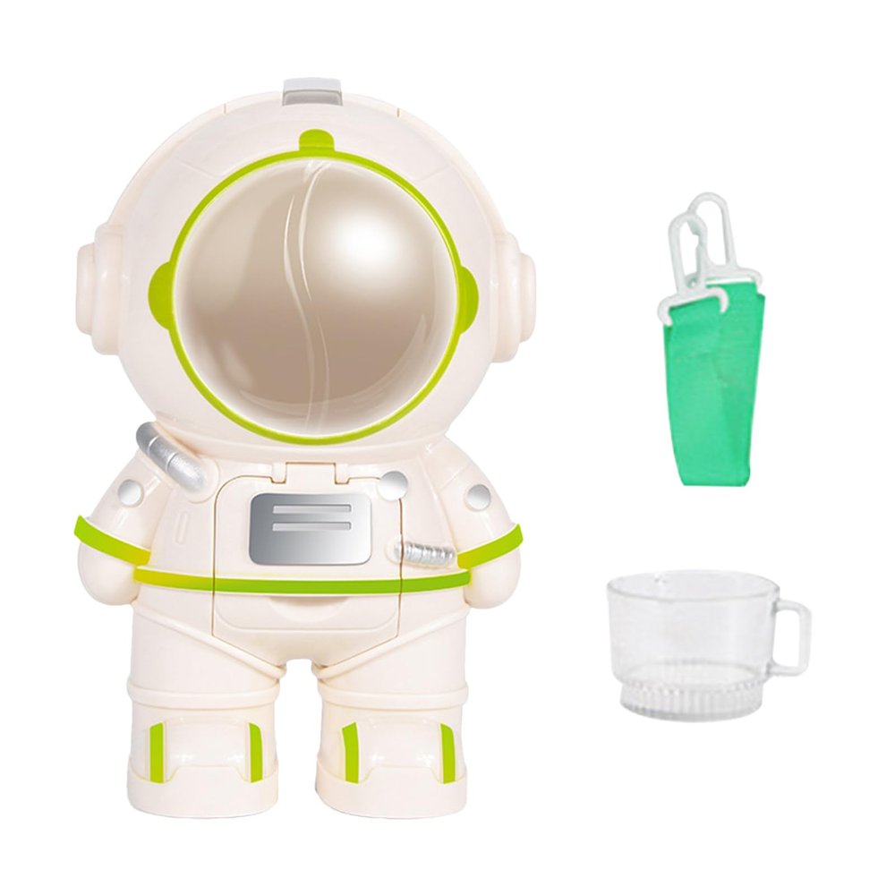 Astronaut-Themed Kids Water Dispenser Toy - ABS Mini Water Cooler with 41cm Shoulder Strap, Portable & Splash-Proof for Indoor/Outdoor Play (Healthy Hydration) (Off White)